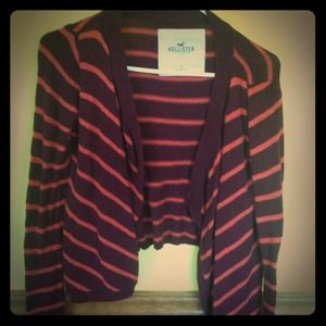 Maroon and orange cardigan