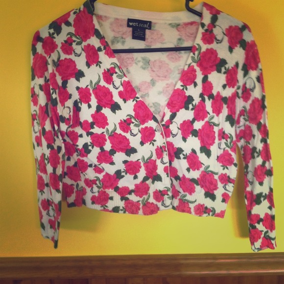 White floral cardigan - Picture 1 of 2