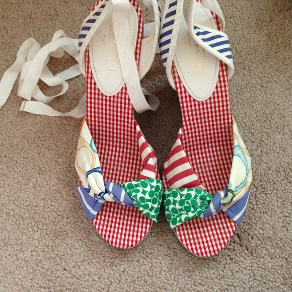 ❤Reduced❤Coach multi color wedges