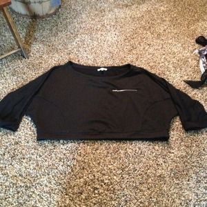 Black loose sweatshirt top