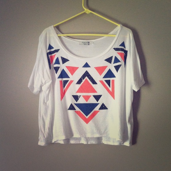 Geometric design crop top