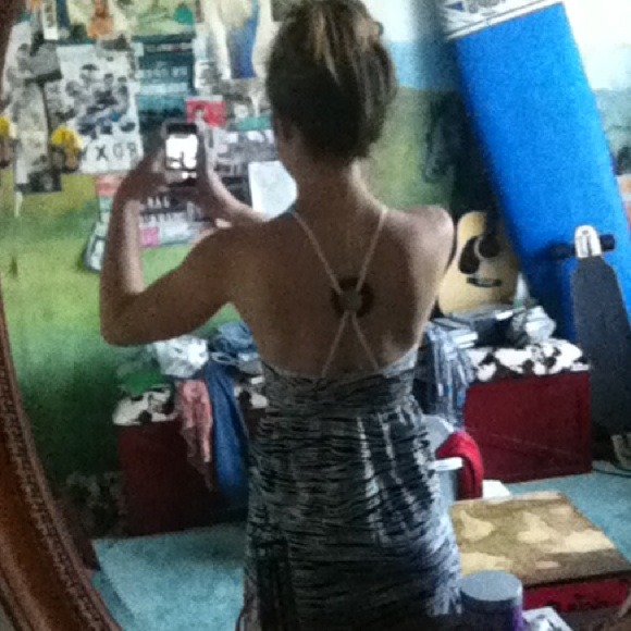 Floor length zebra dress! Great condition! - Picture 2 of 3