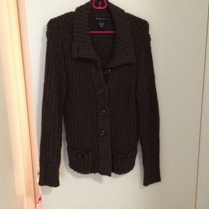 RESERVED BUNDLE 🚫🚫🚫Dark brown button up sweater