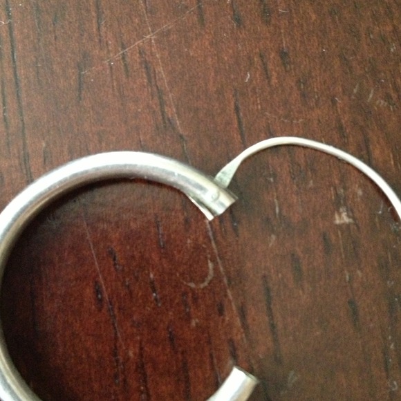 SOLD in bundle Sterling silver hoop earrings - Picture 2 of 2