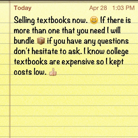Note about textbooks