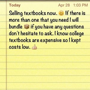 Note about textbooks