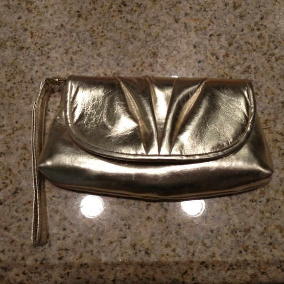 Gold Metallic Clutch