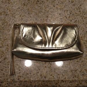 Gold Metallic Clutch