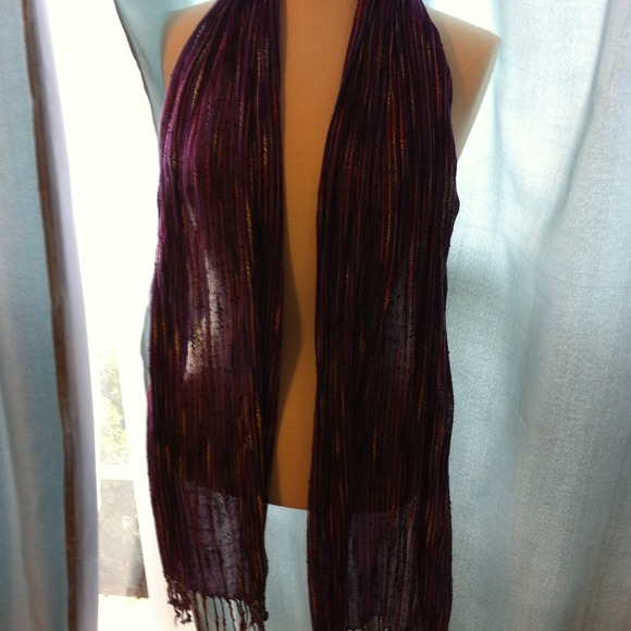 Purple colored scarf!