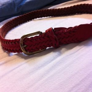 Red leather belt!