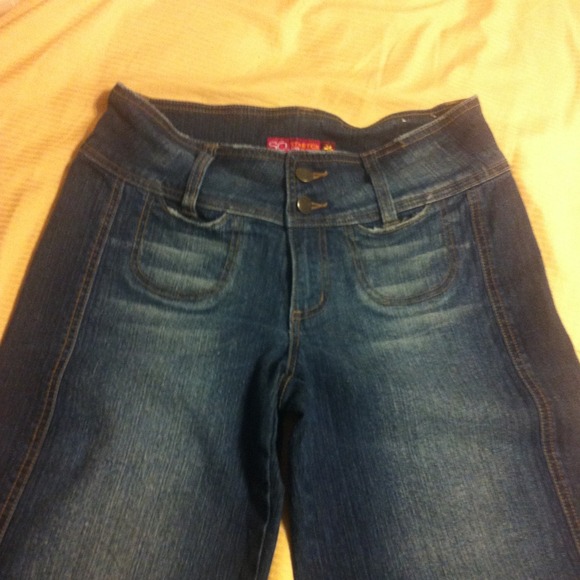 Wide leg jean capris