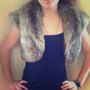 NWT FUR SHAWL! Worn once for picture.