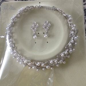 REDUCED!  Special occasion necklace & earring set.