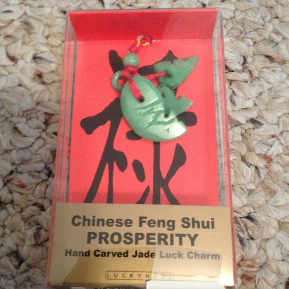 New in Box Chinese Prosperity Real Jade Charm