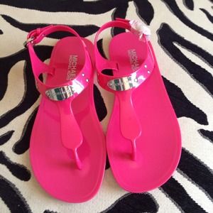 SOLD! Michael Kors Sandals Hot Pink