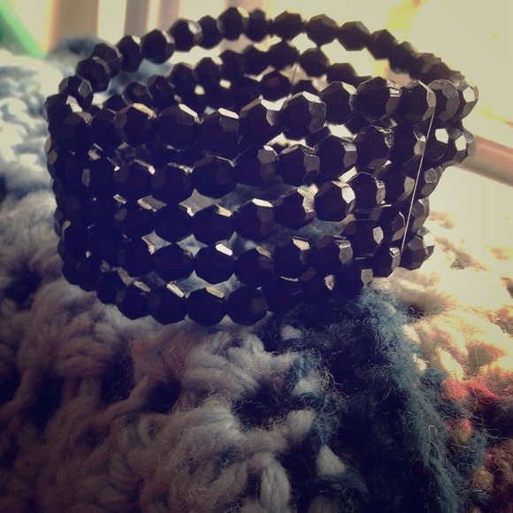All black bracelet.