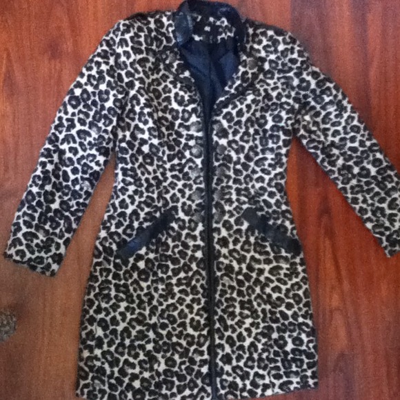 Animal print coat