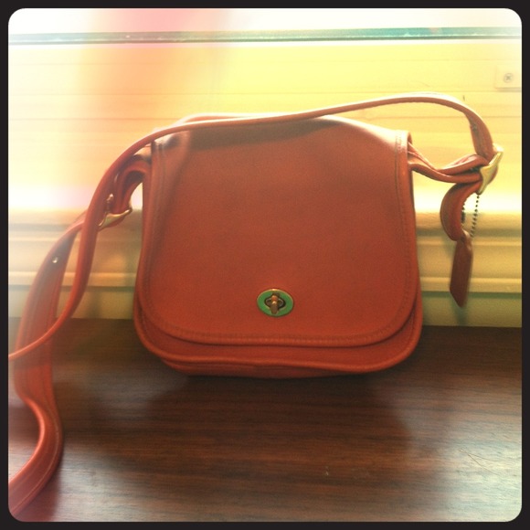 SOLD Vintage Coach Mini Saddle Bag
