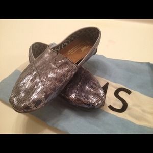 Cute sequin TOMS worn once!