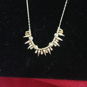 Gold spike necklace
