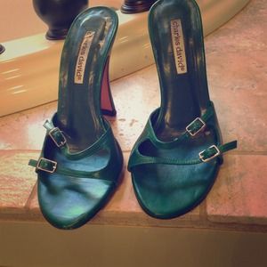 Sold. green Charles David sandals