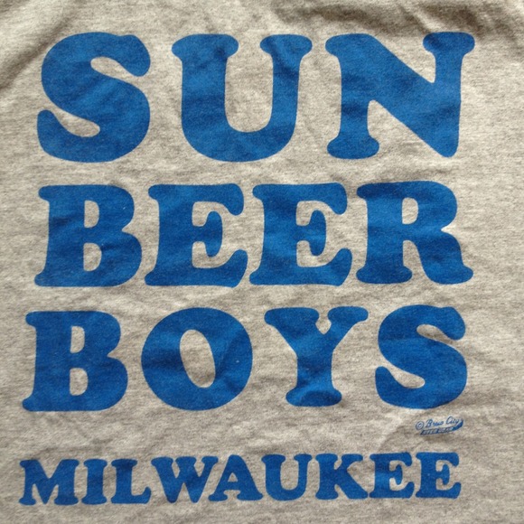 Gray tank, with sun, beer boys!