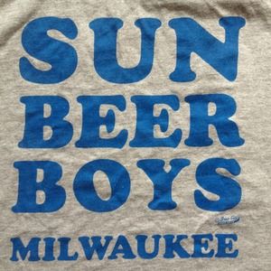 Gray tank, with sun, beer boys!