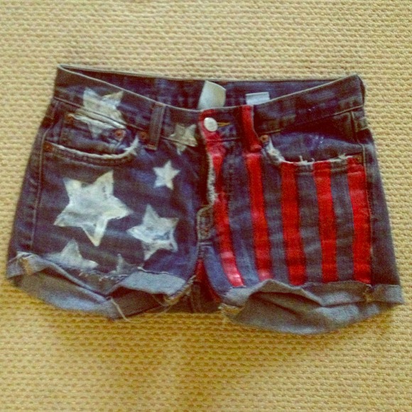 Fourth of July jean shorts