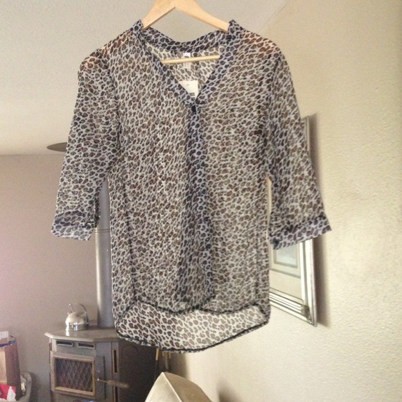 Sheer Leopard Blouse