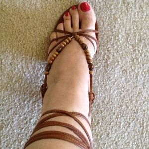 REDUCED 50% Bohemian style string sandals size 8.5