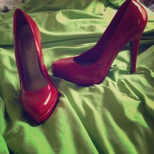 Candy red high heel