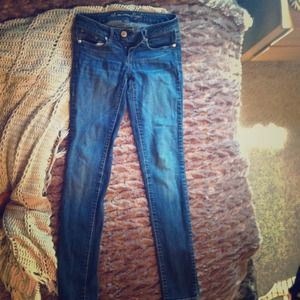 Dark denim American eagle jeans,skinny leg.