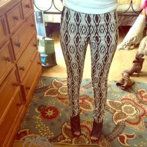 H&M skinny printed pants and purple dress bundled