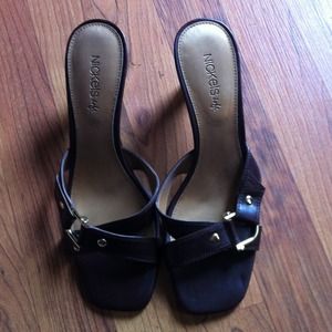 Brown buckle sandles