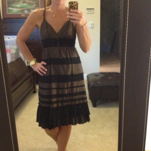 BCBGMaxAzria Dresses & Skirts - BCBG Max Azaria black and brown dress