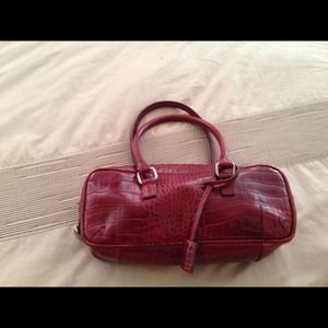 Burgundy Leather Club Monaco Handbag
