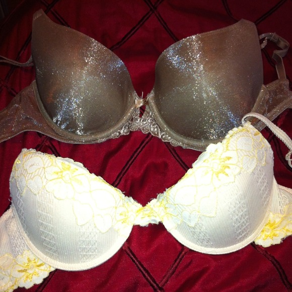 Two bras 36B with push up padding. Gently worn.