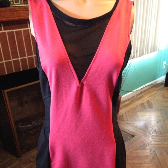 TRADED***Sheer cut out hot pink dress bodycon