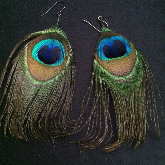 Peacock earrings