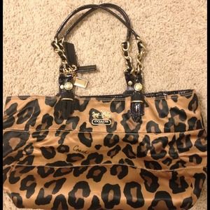 Coach leopard purse