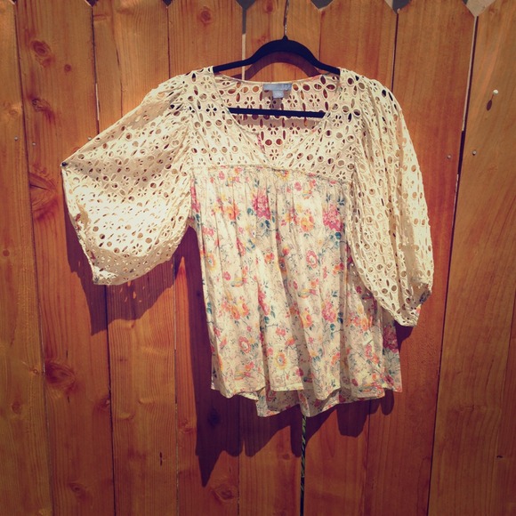 Anthropologie boho blouse size L