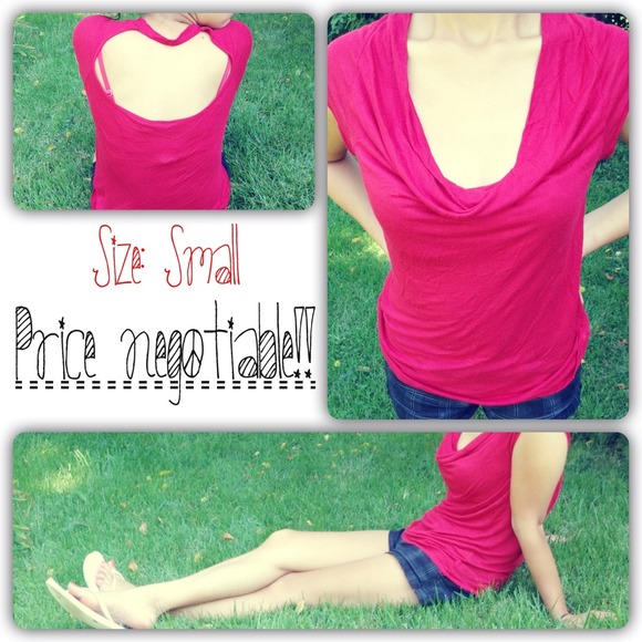 The Limited cowlneck shirt with open back