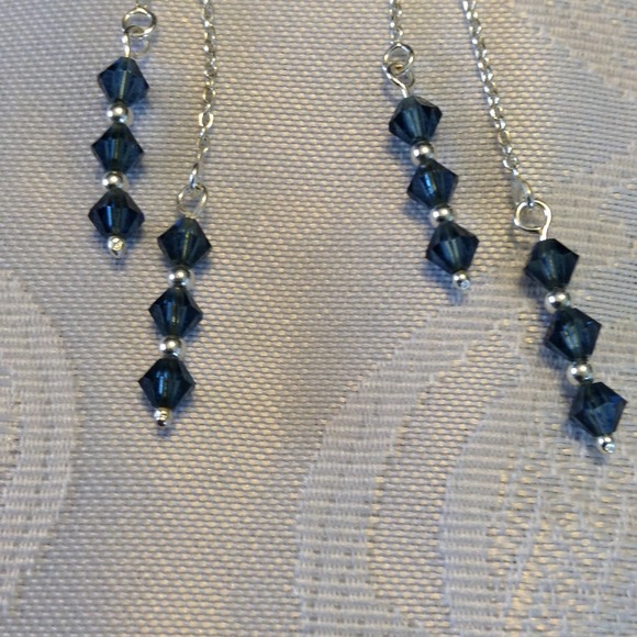 πHost Pick!π Sapphire Crystal Earrings. - Picture 2 of 4