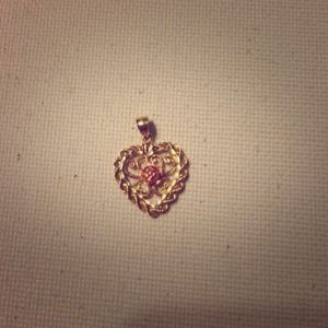 14K heart pendant