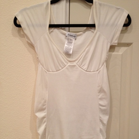 white bebe top