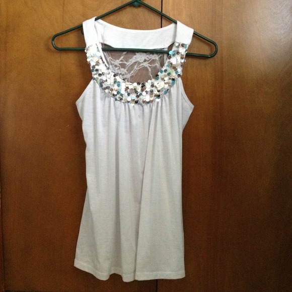 white tank top