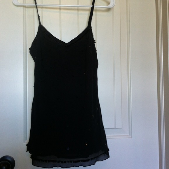 Black dressy sequin top