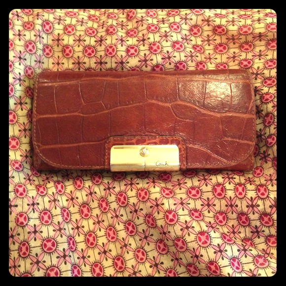 REDUCED: Auth. Coach ltd ed croc leather wallet