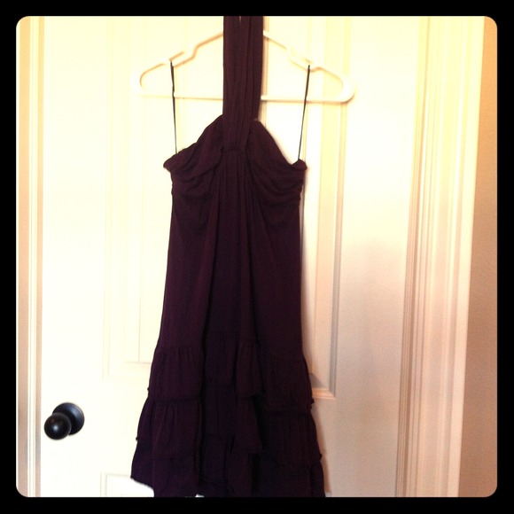 Purple halter dress