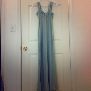 🚫TRADED🚫Green & White Stripped Maxi Dress